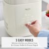 Martha Stewart 1 Quart Ice Cream Maker, Built-In Compressor, No Pre-Freezing Required, 3 Modes (Ice Cream, Sorbet, Frozen Yogurt), Automatic Mix-In Alert, Dishwasher-Safe Parts, Linen White