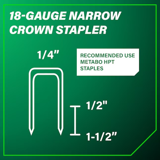 Metabo HPT N3804AB3M 18 -Gauge 1 4-in Narrow crown Finish Pneumatic Stapler48_11zon Metabo HPT N3804AB3M 18 -Gauge 1/4-in Narrow crown Finish Pneumatic Stapler