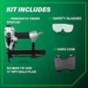 Metabo HPT N3804AB3M 18 -Gauge 1/4-in Narrow crown Finish Pneumatic Stapler Metabo HPT N3804AB3M 18 -Gauge 1/4-in Narrow crown Finish Pneumatic Stapler