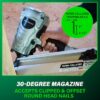 Metabo HPT NR90ADS1M 3-1/2-in 30 -Degree Pneumatic Clip head/Roundhead Framing Nailer