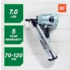 Metabo HPT NR90ADS1M 3-1/2-in 30 -Degree Pneumatic Clip head/Roundhead Framing Nailer