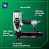 Metabo HPT NT65M2SM 2-1/2-in 16 -Gauge Pneumatic Straight Finish Nailer