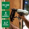 Metabo HPT NT65M2SM 2-1/2-in 16 -Gauge Pneumatic Straight Finish Nailer
