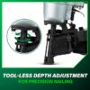 Metabo HPT NV45AB2M 1-3/4-in 15 -Degree Pneumatic Coil Roofing Nailer