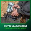 Metabo HPT NV45AB2M 1-3/4-in 15 -Degree Pneumatic Coil Roofing Nailer