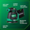 Metabo HPT SV1813DAQ4M 18-Volt Brushless Random orbital Cordless Sander with Dust Management (Battery Not Included)
