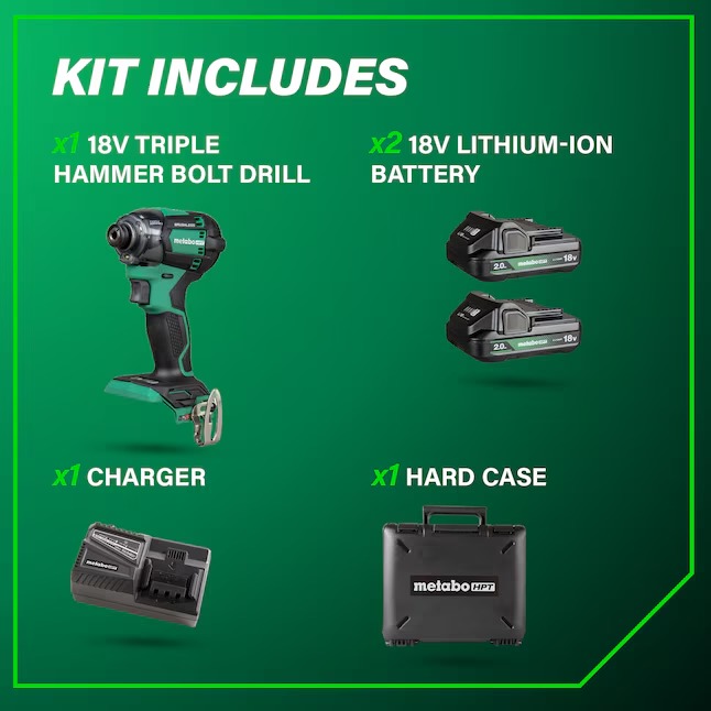 Metabo HPT WH18DCM 18-volt 1 4-in Brushless Cordless Impact Driver (Battery Included and Charger Included and Hard Case included)68_11zon Metabo HPT WH18DCM 18-volt 1/4-in Brushless Cordless Impact Driver (Battery Included and Charger Included and Hard Case included)