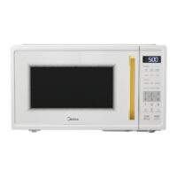 Midea MMC09S5AWM 0.9-cu ft 900 -Watt Countertop Microwave ( Milkshake )