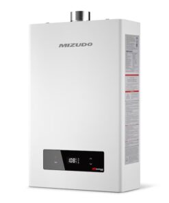 Mizudo FDG-CF170AW-NG Comfortech Classic Natural Gas 170,000 BTU Tankless Water Heater, Up to 7.5 GPM Instant Hot Water Heater NG, Indoor Installation, CSA Certified, White