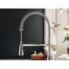 Moen 87807 Edwyn Chrome Single Handle Deck-mount Pull-down Kitchen Faucet with Sprayer (Includes Deck Plate) (Includes Soap Dispenser)