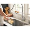 Moen 87807 Edwyn Chrome Single Handle Deck-mount Pull-down Kitchen Faucet with Sprayer (Includes Deck Plate) (Includes Soap Dispenser)