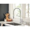 Moen 87807 Edwyn Chrome Single Handle Deck-mount Pull-down Kitchen Faucet with Sprayer (Includes Deck Plate) (Includes Soap Dispenser)