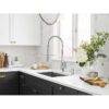 Moen 87807 Edwyn Chrome Single Handle Deck-mount Pull-down Kitchen Faucet with Sprayer (Includes Deck Plate) (Includes Soap Dispenser)