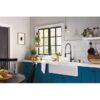Moen 87807BL Edwyn Matte Black Single Handle Deck-mount Pull-down Kitchen Faucet with Sprayer (Includes Deck Plate) (Includes Soap Dispenser)