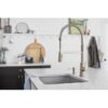 Moen 87807SRS Edwyn Spot Resist Stainless Single Handle Deck-mount Pull-down Kitchen Faucet with Sprayer (Includes Deck Plate) (Includes Soap Dispenser)