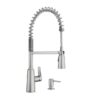 Moen 87807SRS Edwyn Spot Resist Stainless Single Handle Deck-mount Pull-down Kitchen Faucet with Sprayer (Includes Deck Plate) (Includes Soap Dispenser)