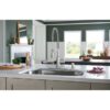 Moen 87807SRS Edwyn Spot Resist Stainless Single Handle Deck-mount Pull-down Kitchen Faucet with Sprayer (Includes Deck Plate) (Includes Soap Dispenser)