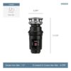 Moen GXP33C Lite Continuous feed 1/3-HP Septic Safe Corded Garbage Disposal with Noise Insulation Moen GXP33C Lite Continuous feed 1/3-HP Septic Safe Corded Garbage Disposal with Noise Insulation