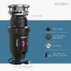 Moen GXP33C Lite Continuous feed 1/3-HP Septic Safe Corded Garbage Disposal with Noise Insulation Moen GXP33C Lite Continuous feed 1/3-HP Septic Safe Corded Garbage Disposal with Noise Insulation