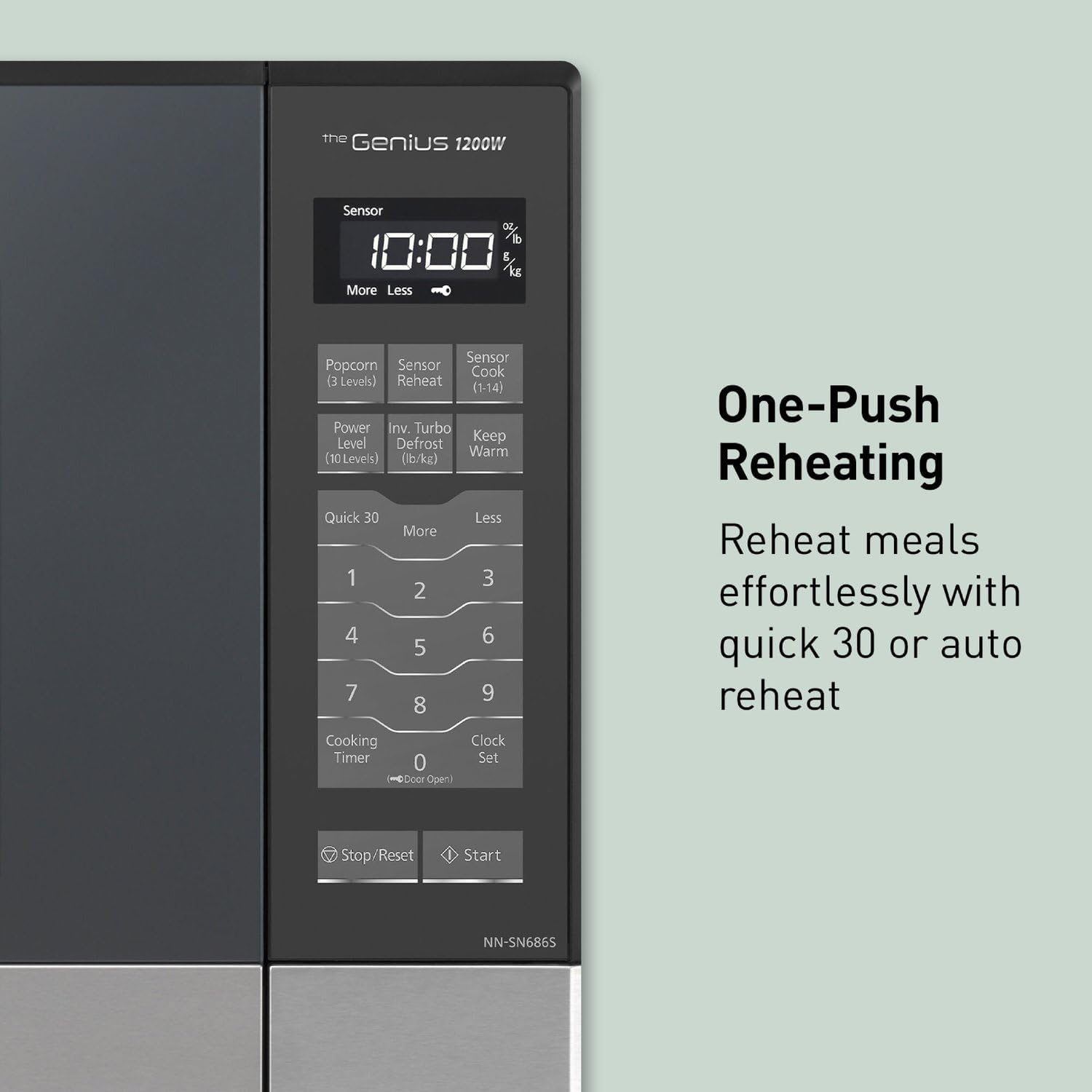 Panasonic Microwave Oven NN-SN686S Stainless Steel Countertop Built-In with Inverter Technology and Genius Sensor, 1.2 Cubic Foot, 1200W689 Panasonic Microwave Oven NN-SN686S Stainless Steel Countertop/Built-In with Inverter Technology and Genius Sensor, 1.2 Cubic Foot, 1200W