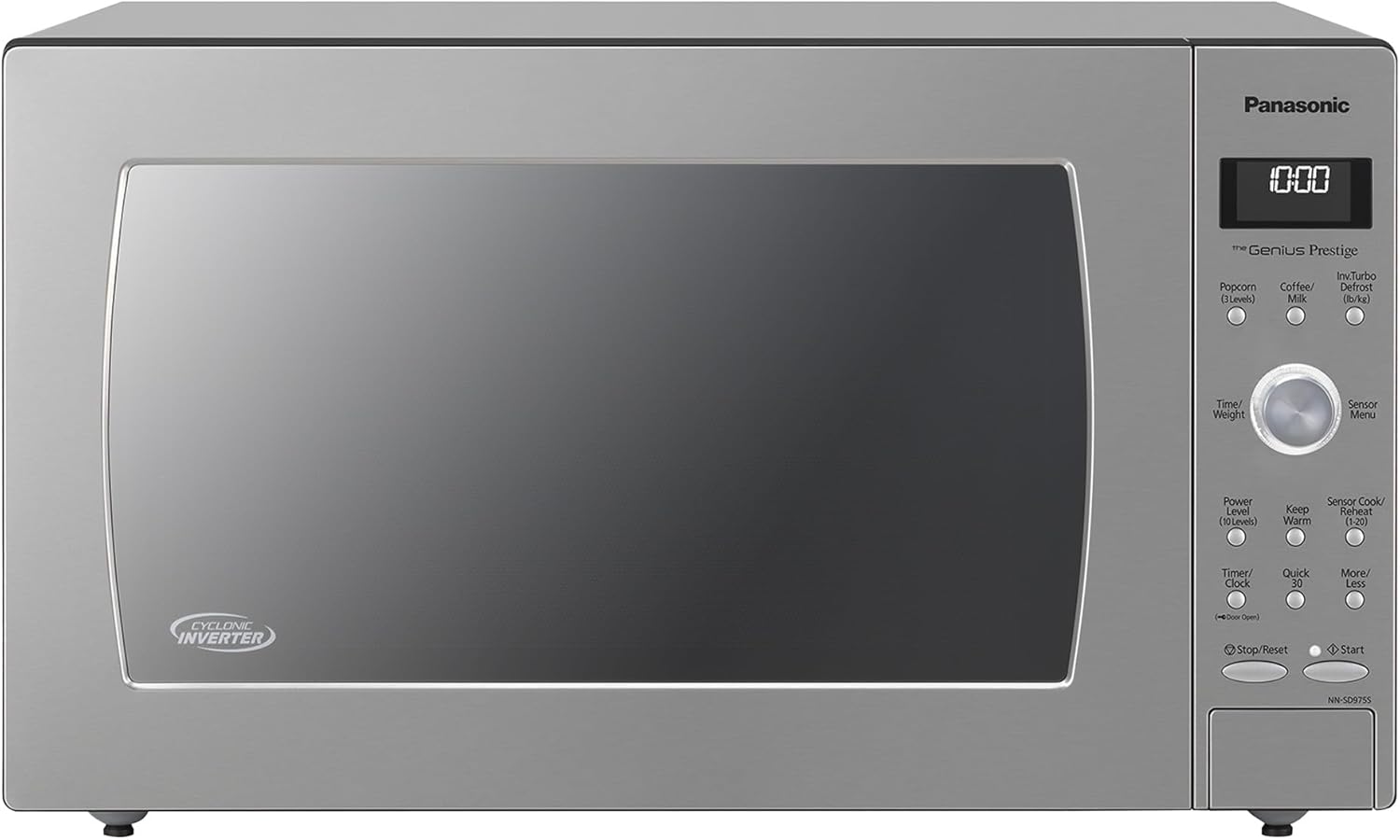 Panasonic Microwave Oven with Cyclonic Wave Inverter Technology, 1250W, 2.2 cu.ft. Countertop Microwave with Genius Sensor One-Touch Cooking – NN-SD975S (Stainless Steel Silver) Panasonic Microwave Oven with Cyclonic Wave Inverter Technology, 1250W, 2.2 cu.ft. Countertop Microwave with Genius Sensor One-Touch Cooking – NN-SD975S (Stainless Steel / Silver)