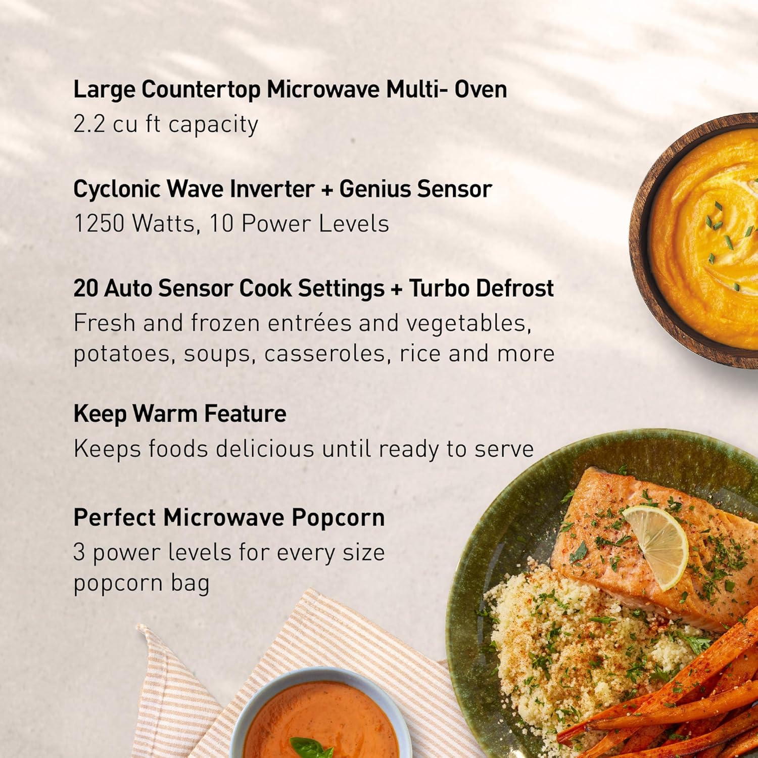 Panasonic Microwave Oven with Cyclonic Wave Inverter Technology, 1250W, 2.2 cu.ft. Countertop Microwave with Genius Sensor One-Touch Cooking – NN-SD975S (Stainless Steel Silver)57 Panasonic Microwave Oven with Cyclonic Wave Inverter Technology, 1250W, 2.2 cu.ft. Countertop Microwave with Genius Sensor One-Touch Cooking – NN-SD975S (Stainless Steel / Silver)