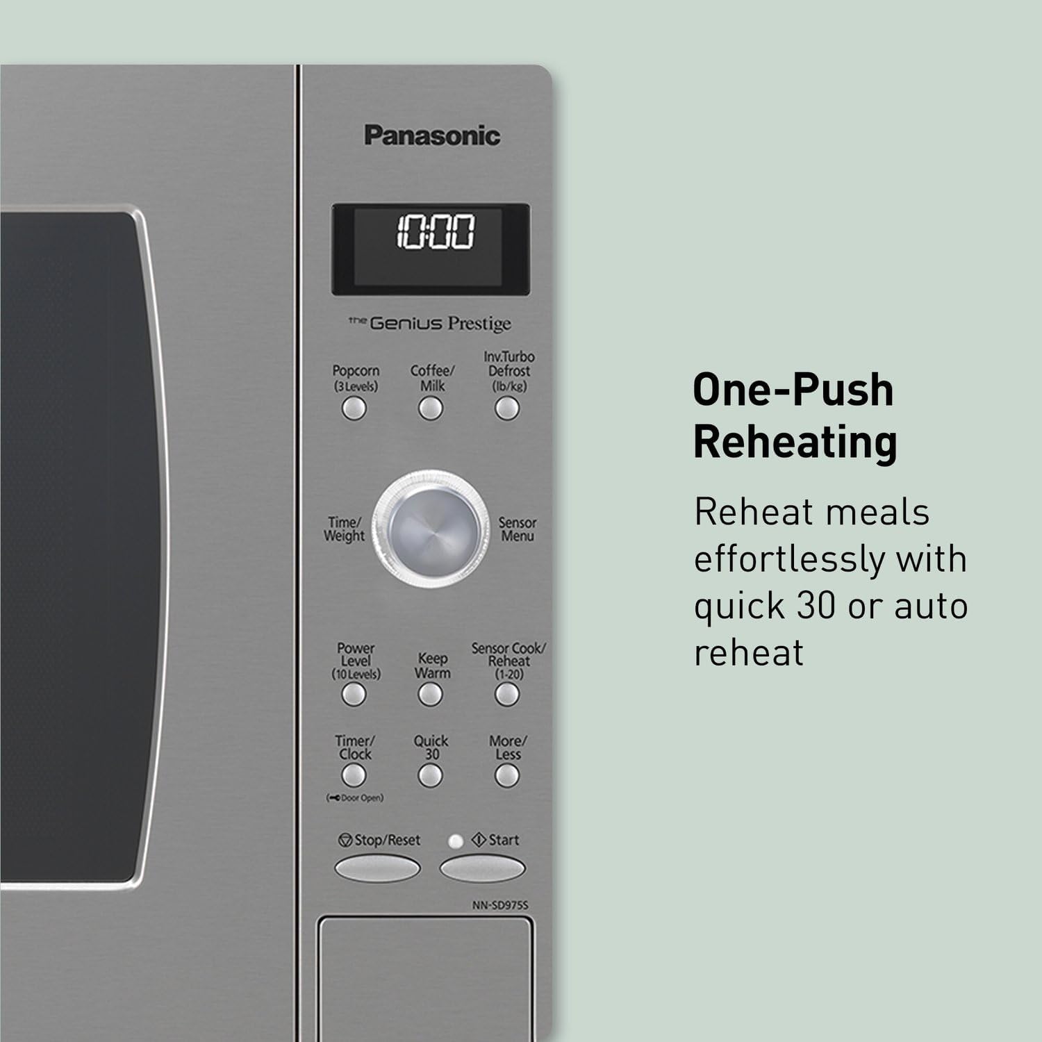 Panasonic Microwave Oven with Cyclonic Wave Inverter Technology, 1250W, 2.2 cu.ft. Countertop Microwave with Genius Sensor One-Touch Cooking – NN-SD975S (Stainless Steel Silver)69 Panasonic Microwave Oven with Cyclonic Wave Inverter Technology, 1250W, 2.2 cu.ft. Countertop Microwave with Genius Sensor One-Touch Cooking – NN-SD975S (Stainless Steel / Silver)