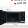 Panasonic NN-SB458S Compact Microwave Oven, 0.9 cu.ft., Stainless Steel/Silver