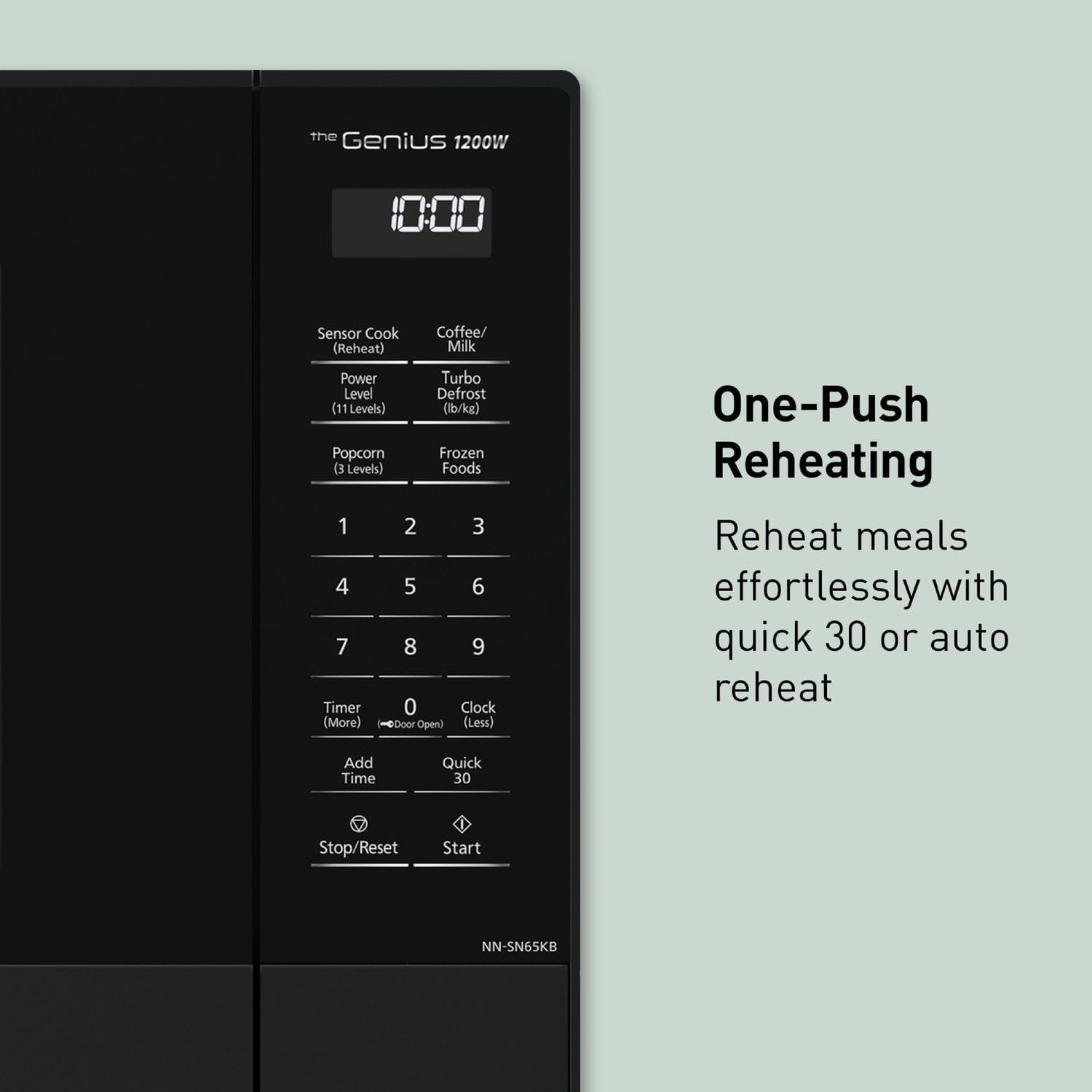 Panasonic NN-SN65KB Microwave Oven with Inverter Technology 1200W, 1.2 cu.ft. Small Genius Sensor One-Touch Cooking, Popcorn Button, Turbo Defrost-NN-SN65KB (Black)245 Panasonic NN-SN65KB Microwave Oven with Inverter Technology 1200W, 1.2 cu.ft. Small Genius Sensor One-Touch Cooking, Popcorn Button, Turbo Defrost-NN-SN65KB (Black)