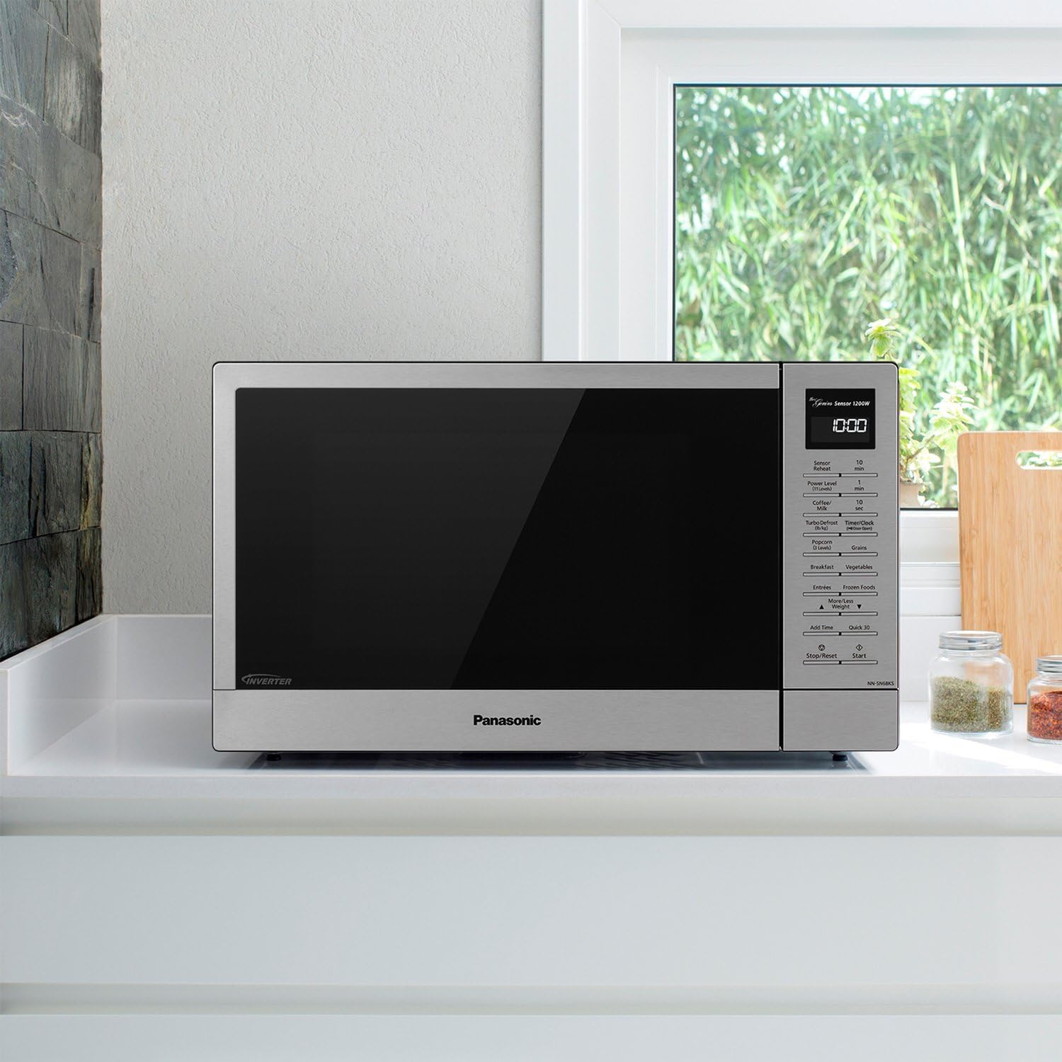 Panasonic NN-SN68KS Compact Microwave Oven with 1200W Power, Sensor Cooking, Popcorn Button, Quick 30Sec & Turbo Defrost, 1.2 cu.ft, Stainless Steel14 Panasonic NN-SN68KS Compact Microwave Oven with 1200W Power, Sensor Cooking, Popcorn Button, Quick 30Sec & Turbo Defrost, 1.2 cu.ft, Stainless Steel