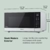 Panasonic NN-SN75LW cu.ft Cyclonic Inverter Countertop Microwave Oven 1250Watt Power with Genius Sensor Cooking, 1.6 cft, White