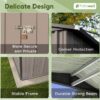 Patiowell WES-PS1146S0BN 6-ft x 4-ft Galvanized steel Metal Storage Shed