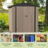 Patiowell WES-PS1146S0BN 6-ft x 4-ft Galvanized steel Metal Storage Shed
