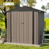 Patiowell WES-PS1146S0BN 6-ft x 4-ft Galvanized steel Metal Storage Shed