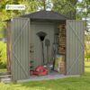 Patiowell WES-PS1146S0BN 6-ft x 4-ft Galvanized steel Metal Storage Shed