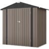 Patiowell WES-PS1146S0BN 6-ft x 4-ft Galvanized steel Metal Storage Shed