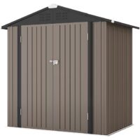 Patiowell WES-PS1146S0BN 6-ft x 4-ft Galvanized steel Metal Storage Shed