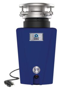 Project Source PSD-30 Continuous feed 1/3-HP Septic Safe Corded Garbage Disposal with Noise Insulation