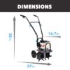 Pulsar Products PTG1110Y 50-cc 10-in Front -Tine Forward-rotating Tiller