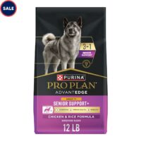 Purina Pro Plan AdvantEDGE Senior Support Plus Shredded Blend Chicken & Rice Formula Dry Dog Food, 12 lbs.