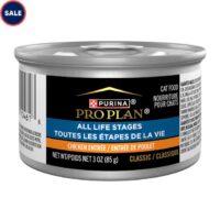 Purina Pro Plan All Life Stages Chicken Pate Classic Entree High Protein Wet Cat Food, 3 oz., Case of 24
