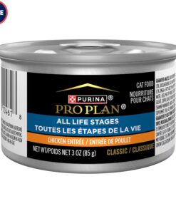 Purina Pro Plan All Life Stages Chicken Pate Classic Entree High Protein Wet Cat Food, 3 oz., Case of 24