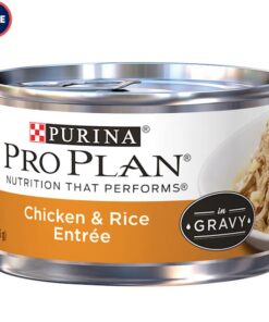 Purina Pro Plan Chicken & Rice Entree in Gravy Adult Wet Cat Food, 3 oz., Case of 24