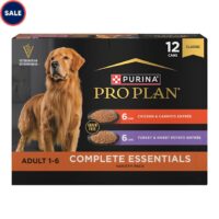 Purina Pro Plan Complete Essentials Grain Free Turkey and Sweet Potato Entree Adult Dog Food Wet Pate, 13 oz., Case of 12