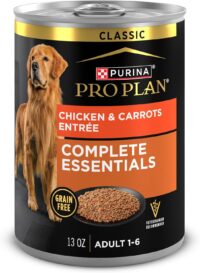 Purina Pro Plan Complete Essentials High Protein Chicken and Carrots Entree Adult Dog Food Wet Pate, 13 oz., Case of 12