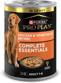 Purina Pro Plan Complete Essentials High Protein Chicken and Vegetables Entree Adult Dog Food Gravy, 13 oz., Case of 12