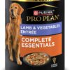 Purina Pro Plan Complete Essentials High Protein Lamb and Vegetables Entree Adult Dog Food Wet Gravy, 13 oz., Case of 12