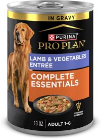 Purina Pro Plan Complete Essentials High Protein Lamb and Vegetables Entree Adult Dog Food Wet Gravy, 13 oz., Case of 12