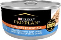Purina Pro Plan Complete Essentials High Protein Ocean Whitefish & Tuna Entree in Sauce Wet Cat Food, 5.5 oz., Cae of 24