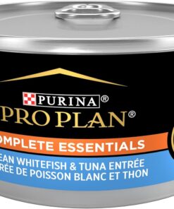 Purina Pro Plan Complete Essentials High Protein Ocean Whitefish & Tuna Entree in Sauce Wet Cat Food, 5.5 oz., Cae of 24